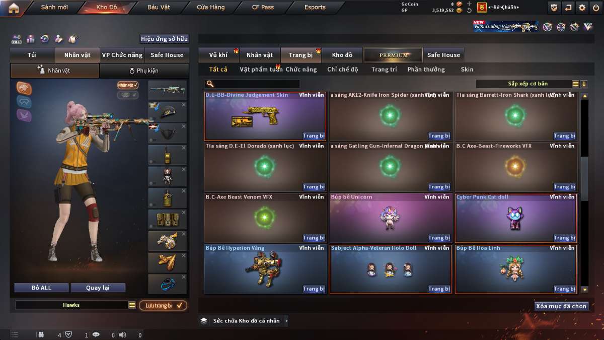 shop acc cf uy tin gia re